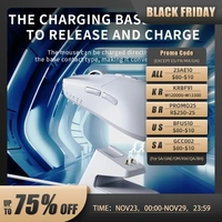 (TAXA INCLUSA + MOEDAS) AJAZZ AJ219 Tri mode Gaming Mouse PAW3395 com RGB Carregamento Dock Gaming Sem Fio Bluetooth Com Fio