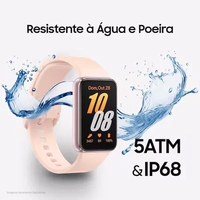REEMBALADO: Samsung Galaxy Fit3 Rose Display de 1.6 AMOLED colorido Bluetooth Design em Alumínio