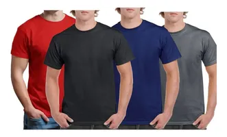 Kit 4 Camisetas Masculinas Básicas Não Amassa