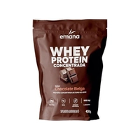 (REC) Whey Protein com Stevia Sabor Chocolate Belga Emana 450g