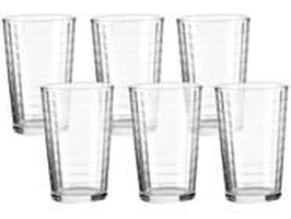 Jogo com 6 Copos de Vidro 227ml Waffle