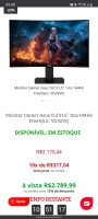 Monitor Gamer Asus TUF 31.5" - 2560x1440 - 144hz | R$2790