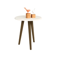 Mesa Lateral Redonda Pisa OFF White | R$76