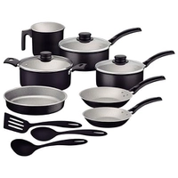 Jogo de Panelas Antiaderente 10 Peças Preto