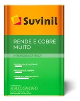 Tinta Acrílica Suvinil Standard 18l Rende E Cobre Muito - Rm181 Branco Neve - Fosco