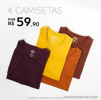 4 camisetas por 60