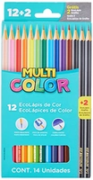 Lápis de Cor Faber-Castell - Ecolapis cor 12 cores + 2 lápis grafite, 14 unidades