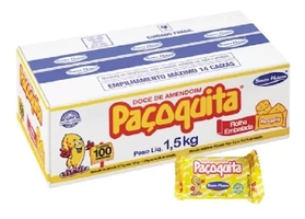 Pacoca Pacoquita Rolha Embrulhada 100un Sta Helena Amendoim
