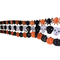 Faixa Decorativa Halloween 3m Abóbora e Caveira