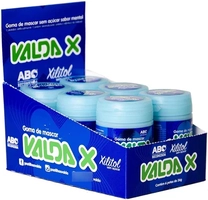 [R$ 8,31 cada] Kit 6 Gomas De Mascar Valda X Sem Açucar Mentol 36g