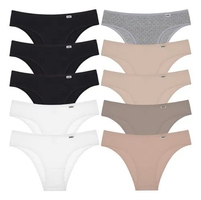 Kit 10 Calcinhas Feminina Biquíni Em Algodão Cotton Delrio