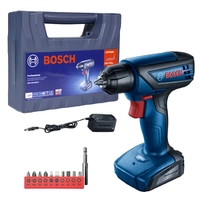 Parafusadeira Furadeira Bosch GSR 1000 Smart 12V com 1 bateria, 1 carregador e maleta