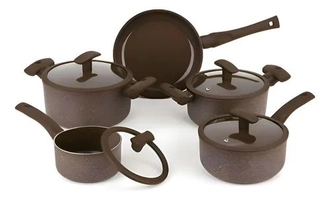 Conjunto de Panelas Cerâmica 5 Peças Indução