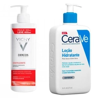 Vichy Dercos e Cerave Kit  Shampoo + Loção de Hidratante 