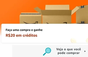 (Selecionados)(Missão)GANHE R$20 NA AMAZON para utilizar em compras acima de R$40 