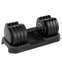 Dumbbell Halter Gallant Regulável Anilhas 19Kg Com Base Elite Pro (GDB19R0A-PT) 