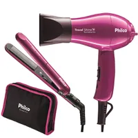 Kit Travel Shine Bivolt Secador + Prancha - Philco  - R$72