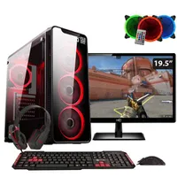 PC Gamer Completo Easy PC Intel Core i5 (GeForce GTX 1050 Ti 4GB) 8GB HD 1TB Monitor LED 19.5" - R$2.393