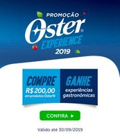 Oster Experience - Ganhe Curso de gastronomia ou Assinatura no App Home Chef's