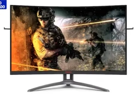 REEMBALADO: Monitor Gamer Curvo AOC Agon 165HZ AG323FCXE 31,5 - Preto