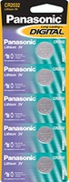 Cartela 5 unidades Bateria de Lithium Botão, Panasonic, CR2032-1BT