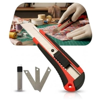 Estilete 18mm com Trava e 3 Lâminas Extras