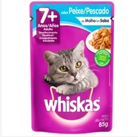 Ração para Gatos Adultos Sabor Peixe ao Molho WHISKAS 85g | R$ 1,20