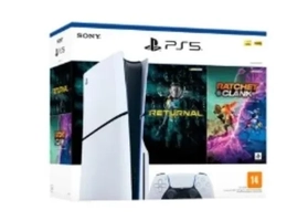 Console PlayStation 5 Slim Sony, SSD 1TB, Com Controle Sem Fio DualSense, Branco + 2 Jogos - 1000038899