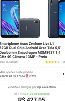 [APP] Smartphone Asus Zenfone Live L1 32GB R$ 406