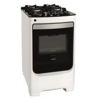 Fogão Piso Consul 4 Bocas CFO4V Mesa de Vidro Branco Bivolt