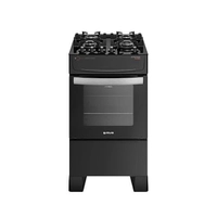 [App] Fogão Atlas 4 Bocas preto Atenas Glass com Acendimento automático - Bivolt