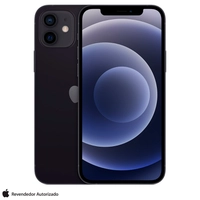 iPhone 12 64GB Preto, com Tela de 6,1", 5G e Câmera Dupla de 12 MP - MGJ53BR/A