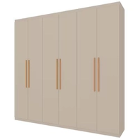 Guarda-Roupa Casal Bartira Genova com 6 Portas e 3 Gavetas - 236,7cm de largura - Areia