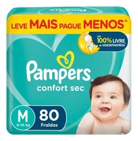 [Leve2 /Cada R$ 78 ]Fraldas Pampers Confort Sec M x 80 unidades