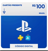 Gift Card Cartão Presente R$ 100 PlayStation - PS4 & PS5