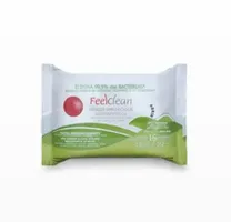 (pague 1 leve 2) Lenços Umedecidos Antissépticos Feelclean Aloe Vera 16 Unidades R$1,99