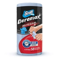 (REC) (Levando 4 R$8,40 cada) Scott Duramax Pano Reutilizável em Rolo, Azul, 58 Folhas