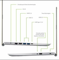 Notebook Acer Aspire 5 A514-54-56HA Intel Core i5 11ª Gen Windows 11 Home 8GB 512GB SDD 14' Full HD