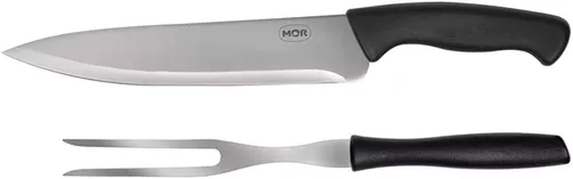 [ PRIME | SUPER R$ 19] Conjunto do Assador 2 Peças Faca e Garfo, Mor