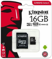 (PRIME) Cartão de Memória Canvas Select microSD 16GB, Kingston, Preto | R$30