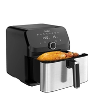 [Reembalado] Fritadeira Elétrica Arno AFD7 7,5L Air Fryer Sem Óleo - Inox/Preta