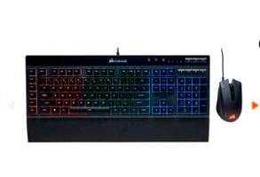 Combo Teclado e Mouse Corsair K55, Harpoon RGB, CH-9206115-BR | R$289
