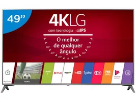 Smart TV LED 49” LG 4K/Ultra HD 49UJ6565 webOS - Conversor Digital 2 USB 4 HDMI - R$2307