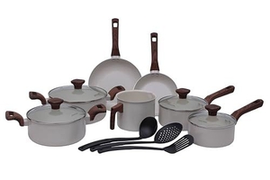 Jogo de Panelas Cerâmica 10 Peças Indução
