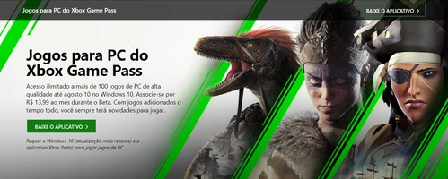 Jogos para PC do Xbox Game Pass - R$13,99 por mês
