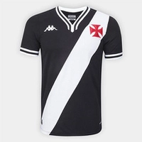 Camisa Vasco 24/25 Kappa  Masculina - Preto e Branco (Tam P e M)