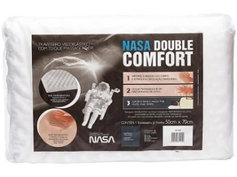 Travesseiro com Espuma Viscoelástica - Fibrasca NASA Double Comfort