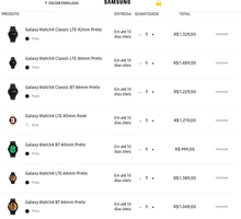 SmartWatch4 - Desconto somente com o CC Itaú Samsung até 21x.