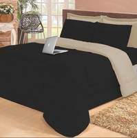 Jogo de Cama Queen com Edredom 6 peças por R$ 99,90