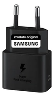 [Meli+] Carregador USB-C 25W com Cabo Preto Samsung